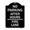 Signmission No Parking After Hours Fire Lane Heavy-Gauge Aluminum Architectural Sign, 24" x 18", BW-1824-23815 A-DES-BW-1824-23815 - alternate 1